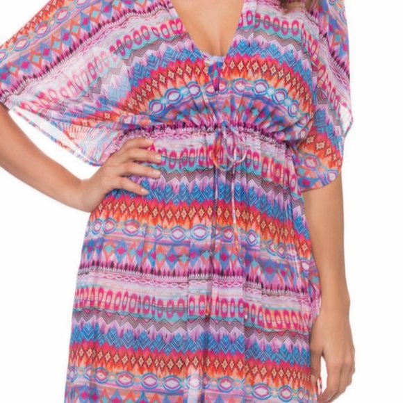 Profile By Gottex Other - Profile by Gottex Santa Fe Mesh Swim Cover Up Caftan Size S/Petite